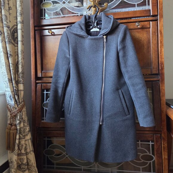Beautiful Wool Blend Gray SANDRO Jacket sz 36 - Picture 2 of 10